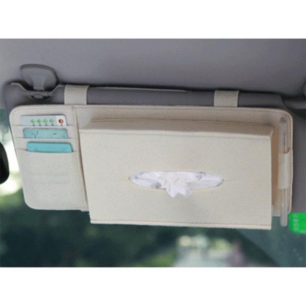 

car organizer organizercar styling case sun visor type wool felt hanging tissue box napkin holder accessories pocket storage fashion