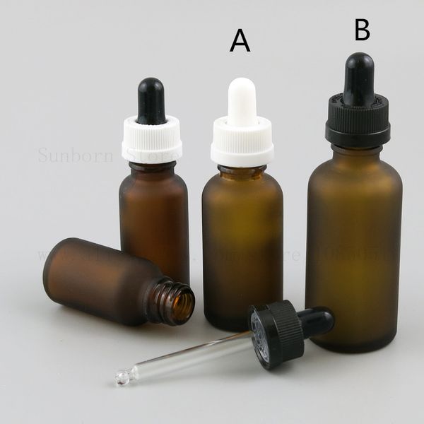 20pcs glassato ambra e liquido bottiglia di olio essenziale riutilizzabile contagocce contagocce pipetta contenitori deodorante