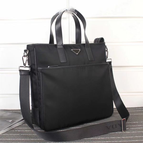 

mens classic black nylon leather casual one-shoulder crossbody handbag parachute cloth business briefcase