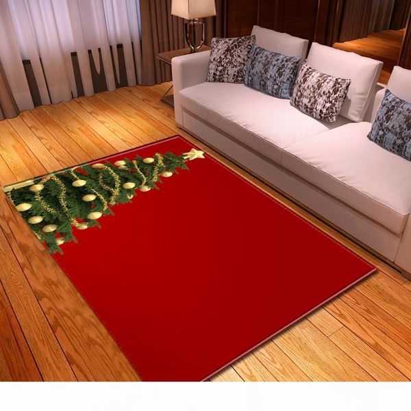 

merry christmas red xmas tree carpet non-slip flannel bedroom area rug kids room play mat living room carpets home decorative