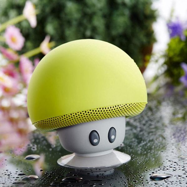 

cartoon mushroom head bt speaker suction cup phone holder portable outdoor sound
