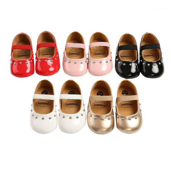 

baby girl shoes cute solid color anti-slip pu leather shoes prewalker for girls first walkers1