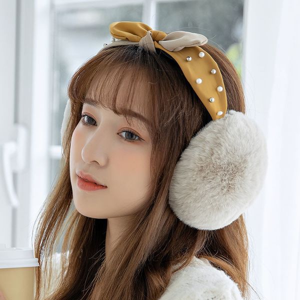 

girls winter fashion korean earmuffs antie cute nail bead cover warm wrap ear care