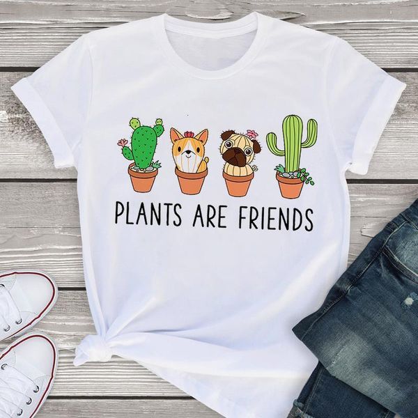 

women graphic short sleeve summer floral dog animal cute cartoon lady shirt tees clothing female t shirt womens t-shirt, White