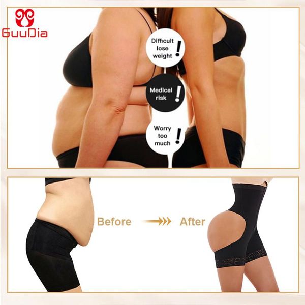 Guudia bulifter shapers corpo shaper push up cinto cintura alta cincher barriga controle calcinha com gancho sexy tanga shapewear1304z