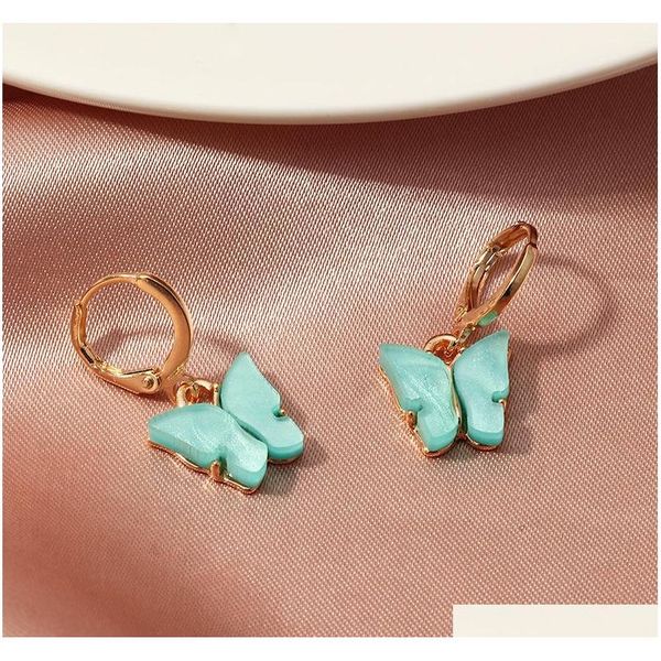 

new product earrings fashion color acrylic butterfly earrings earrings small fresh sweet sqczwd homes2007, Silver