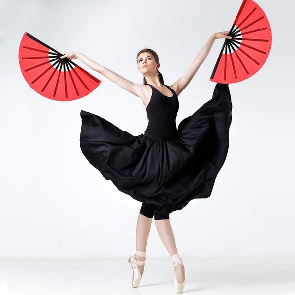 

party favor 2 pieces large folding fan nylon cloth handheld chinese tai chi decoration fold hand for fav
