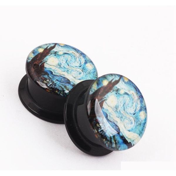 

screw fit plugs acrylic edward munch art der schrei ear gauge plug and tunnel ear jllubs yummy_shop, Silver