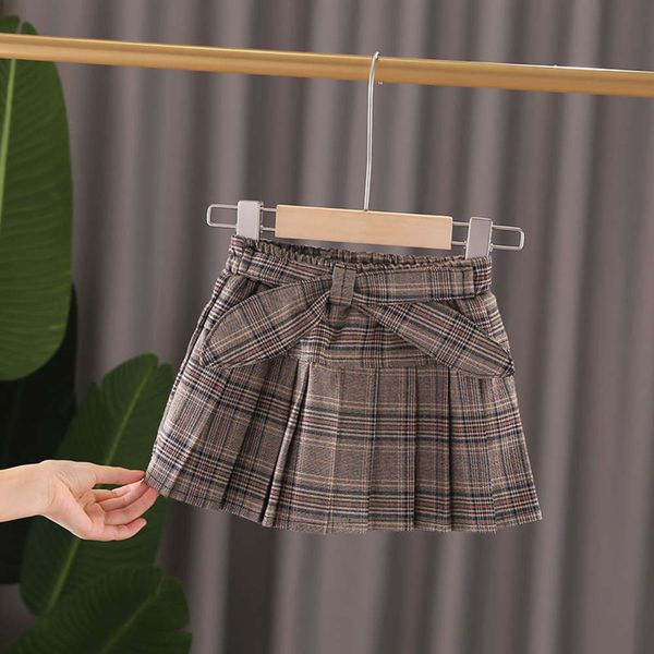 

half length pleated 3-6 years old 5 girls' spring and autumn yangqi academy sle sub korean children's skirt, Blue