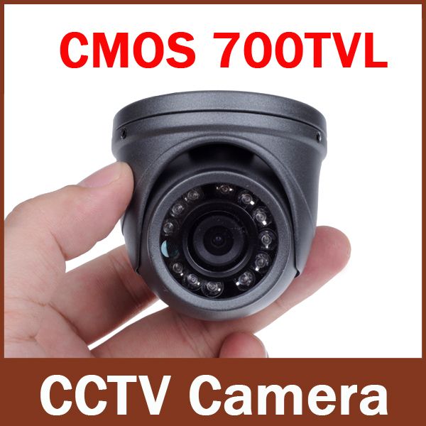 

700tvl 1/4'' cmos 12 leds night vision 3.6mm lens outdoor / indoor metal waterproof mini dome camera security cctv camera