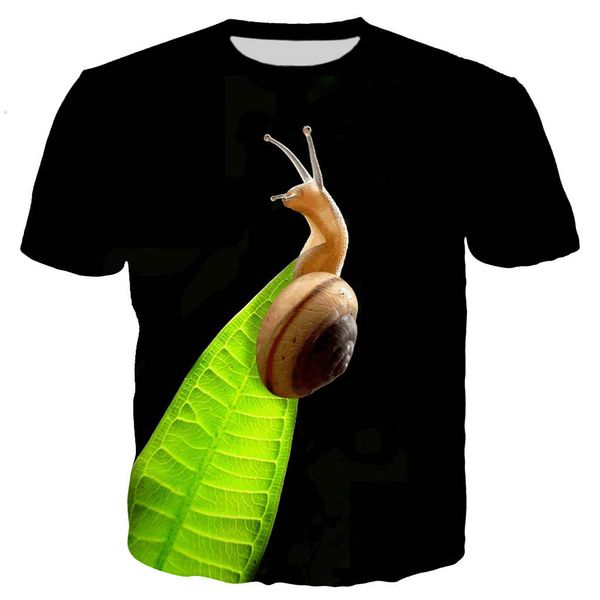 

new cool snail 3d print shirts kawaii plus size humor men clothing