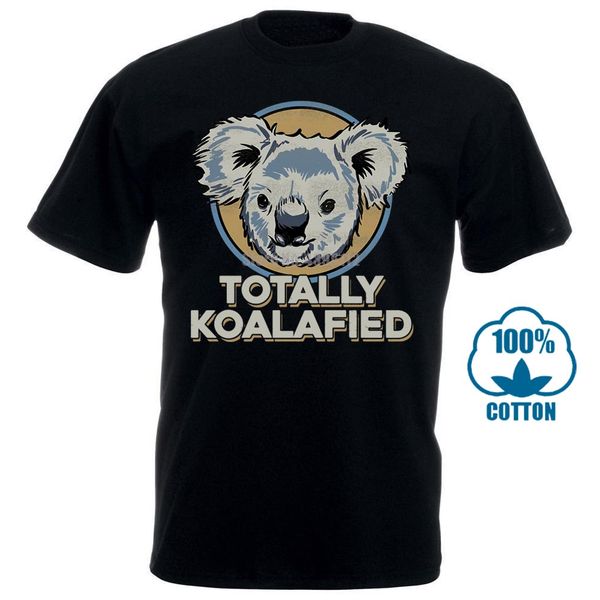 

t shirt custom crew neck cotton short sleeve totally koalafied funny koala mens shirts sport hooded sweatshirt hoodie