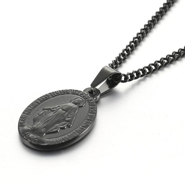 

sides pendant choker rose men por preaching black for color 2 gold jesus necklace kids maria women gift christian chain jewelry bbytnu, Silver