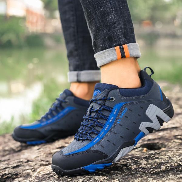

genuine leather outdoor sport shoes men male hiking shoes non-slip mountain climbing trekking men hiking sneakers zapatos