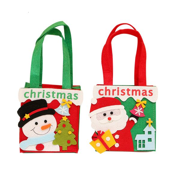 

1pcs santa claus snowman deer christmas gift bags candy packet storage supplies xmas new year decor home party decoration 62779