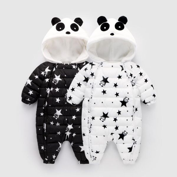 

baby boy girl clothes 2019 new born winter hooded rompers thick lamb cashmere outfit newborn jumpsuit toddler autumn romper pant 1024, Blue