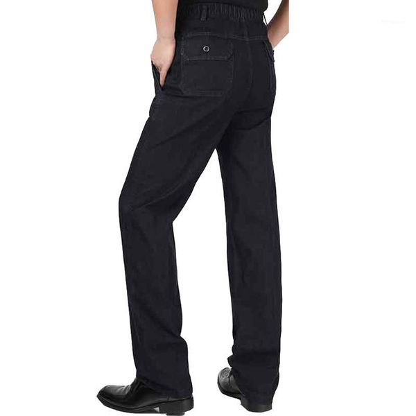 

imported mens stretch jeans denim pants european designer casual bussiness straight loose man jean pants plus size xxxxl stock1, Blue