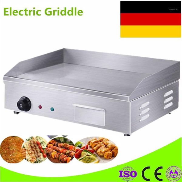 

camp kitchen 220v counter electric griddle flat plate grill stainless steel for restaurant kitchen1