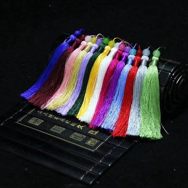 

5 шт. джейд бусины длинные оплетки tassel diy подвеска ювелирные изделия браслет автомобильные ключи изготовления бахрома craft tassels швей