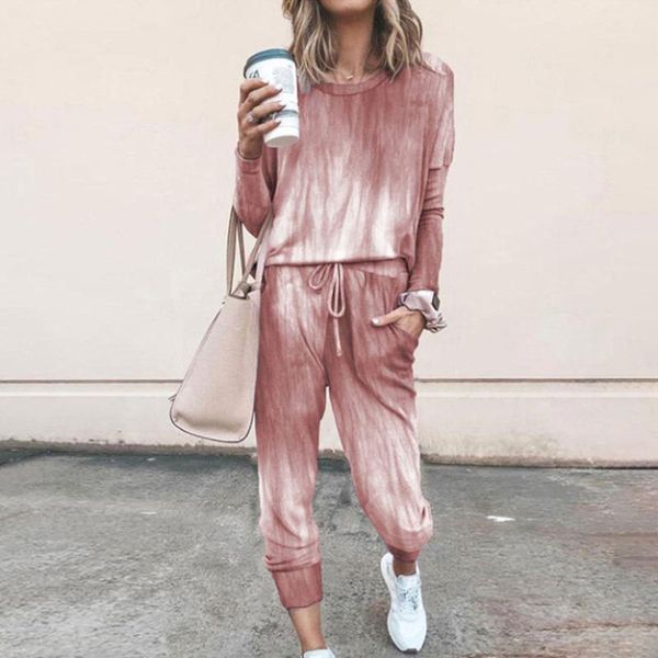 

spring autumn print women's tracksuit 2020 casual two piece set long sleeve t-shirt sportpant suits multicolor clothing outfits1, Gray