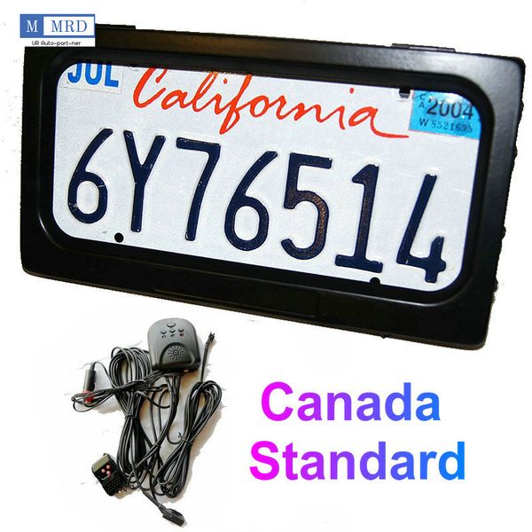 Canada Electric Einzel-Kennzeichenrahmen, versteckter Verschluss, Abdeckung, elektrische Stealth-Fernbedienung, 1 Kennzeichen-Set, DHL/Fedex/UPS