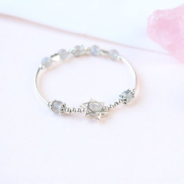 

bardo grey moonlight crystal braceletcrystal braceletbracelet women six star silver bracelet new trendversatile and simple personality nwo8r, Golden;silver