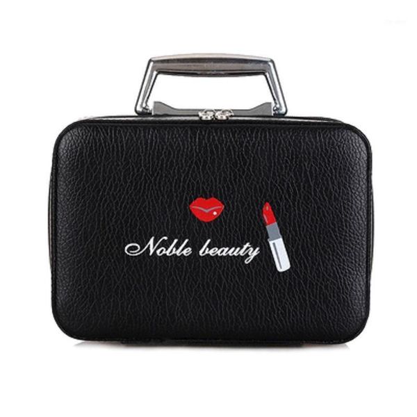 Bolsas de cosméticos Casos de luxo PU Case para feminino Organizador de viagens Profissional Organizador de viagem Necessário Compêmea Box de esteticista de armazenamento1