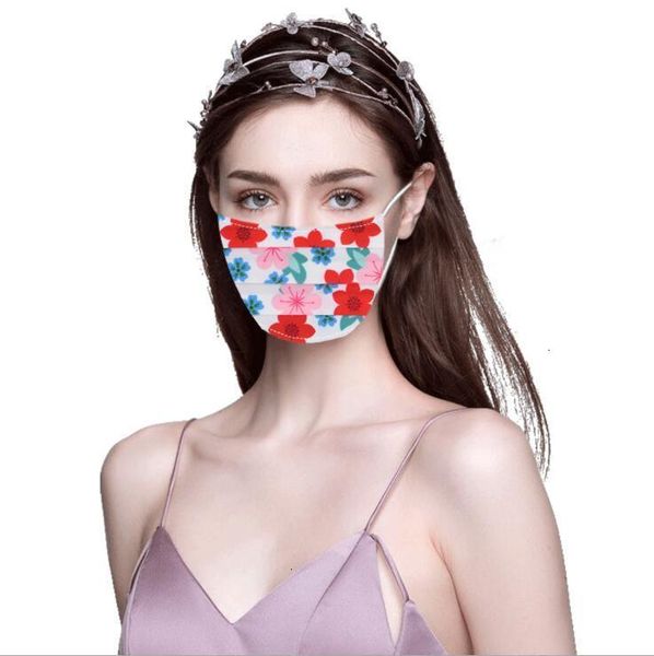 

new flower printed dust face mask adults anti protective mouth masks training fashion washable mask printed designer fac