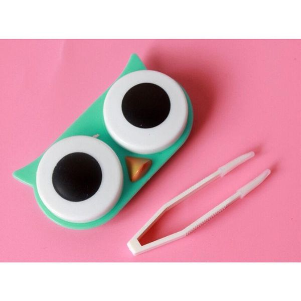 

professional cute owl travel contact lens case box container storage soak kit hard holder eyewear accessories h wmtakg