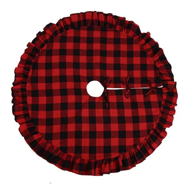 

black red plaid tree skirt christmas decorations christmas tree skirt for home