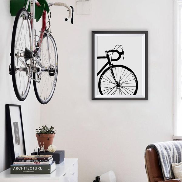 

paintings black bicycle poster art cycling canvas painting motivational wall pictures bike posters for living room home decor