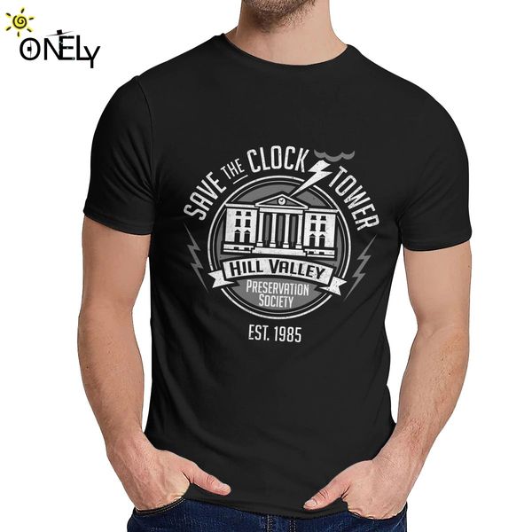 

round collar back to the future save the clock tower t-shirt hip hop man comfortable t shirt us size s-6xl sport hooded sweatshirt hoodie
