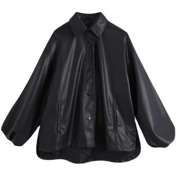 

superaen 2021 autumn new fashion solid all match imitation coat jackets for women, Black;brown