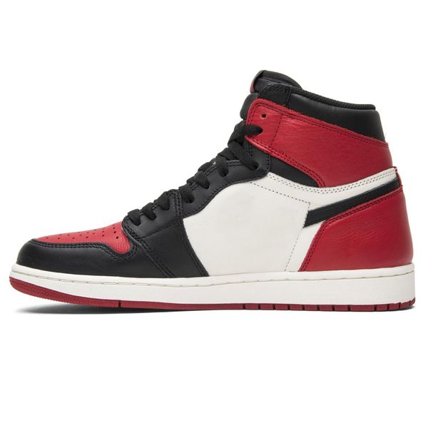

jumpman 1 high og bred toe basketball shoes 1s sneakers 555088 610