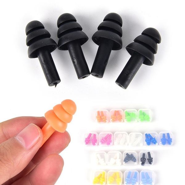 

2 pairs travel sile waterproof swimming ear plugs earplugs ear protector noise reduction protective earmuffs for sqczjs