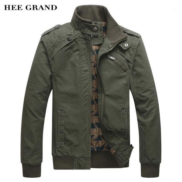 

wholesale- hee grand 2017 new arrival men's fashion casual spring autumn jacket cotton stand collar coat 4 colors mwj1661, Black;brown