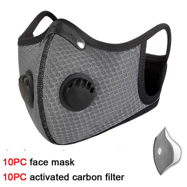 

face dust mask anti pollution pm2.5 kf94 10pc activated carbon filter insert can be washed reusable mouth masks 3fvvy