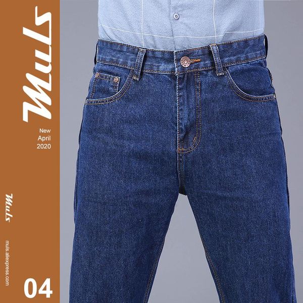 

jeans men classic business spring autumn male straight stretch brand denim jeans pants summer overalls slim fit trousers 2021, Blue