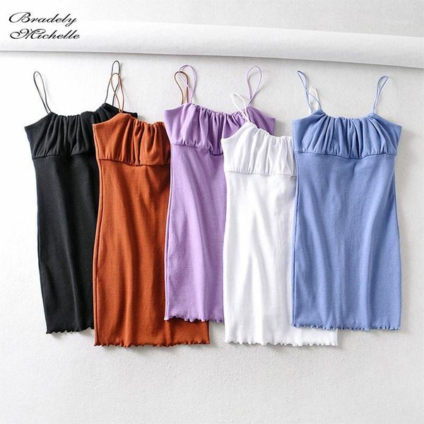 

bradely michelle summer fashion elastic slim backless spaghetti strap mini dress1, Black;gray