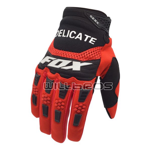 

motocross racing delicate fox mx pawtector gloves motorcycle mountain bicycle black red guantes luvas, Blue;gray
