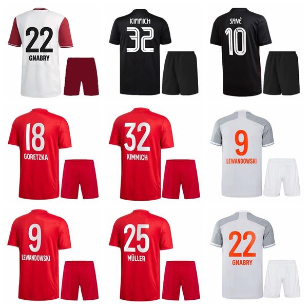 

2021 soccer 10 leroy sane jersey 7 serge gnabry 9 robert lewandowski 25 thomas muller 32 joshua kimmich football shirt kits uniform b-r, Black