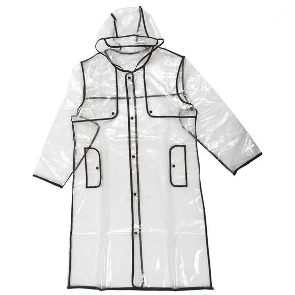 

fjs-fashion women's transparent eva raincoat outdoor travel waterproof rain coat1