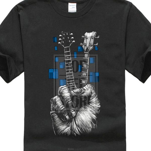 

men t shirt 100% cotton print shirts peace fingers guitar - fret bass rock roll - mens cotton t shirt sport hooded sweatshirt hoodie