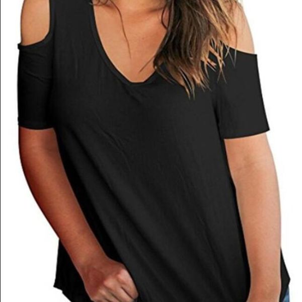

jv6fd women's and spring summer v-neck short sleeveshoulder loose special loos women's spring and price v-neck short sleeveshoulde, White