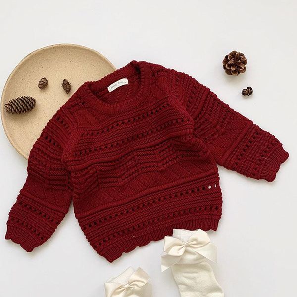 

new 2020 kids girls long sleeve knit lace sweater autumn winter baby kids girls pullover sweaters 1 7yrs wmtege mywjqq, Blue