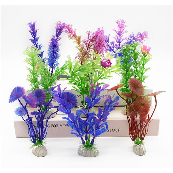 

1 шт. искусственное растение вода трава домашние украшения аксессуары свадебные рыбы украшение diy бонсай для внутренней меблирован f jllxgr