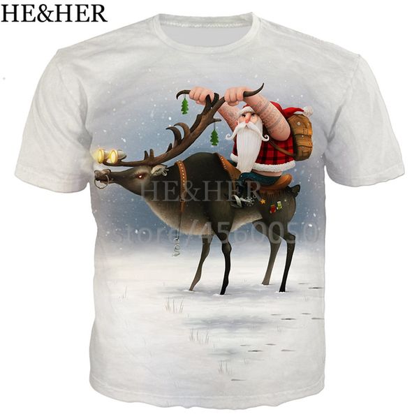 

new popula christmas series fsahion style 3d print shirts kawaii plus size comics men clothing