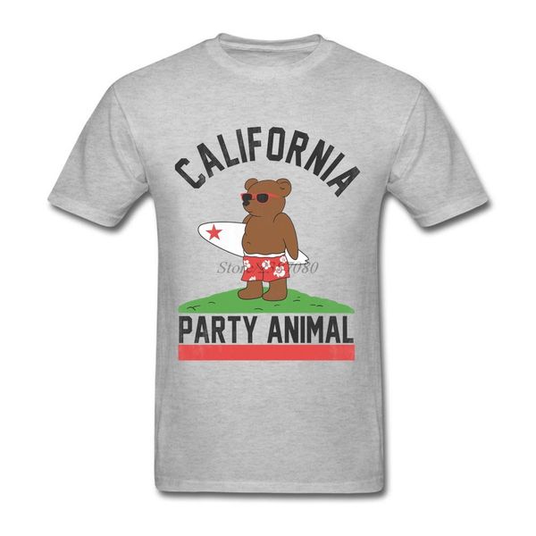 

hip hop party animal california bear men's couple's o neck plus size short sleeve custom homme sport hooded sweatshirt hoodie men