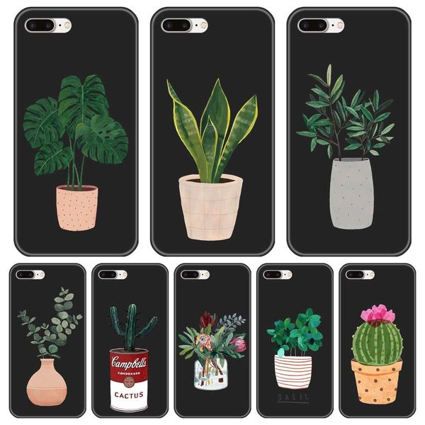 

silicone cover with flowerpot pattern for vip x, xr, xs, max, 8, 7, 6s, 6s plus