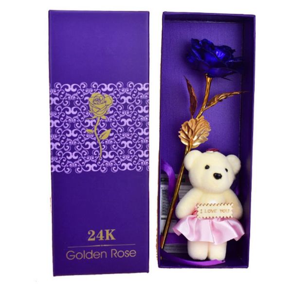 

rose color emulational colorful artificial flower prop festival 6 floral bear decor decorating rigxv